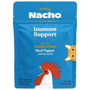 Made by Nacho Immune Support Cage-Free Chicken Puree Cat Food Topper with Bone Broth