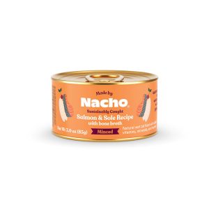 Made by Nacho Sustainably Caught Minced Salmon & Sole Recipe with Bone Broth Wet Cat Food