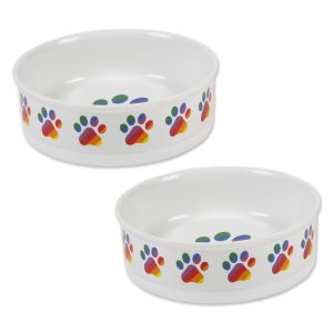Bone Dry Rainbow Paw Pet Bowl