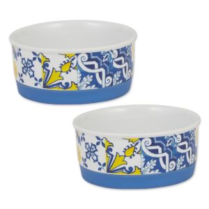 Bone Dry Portuguese Azulejos Pet Bowl