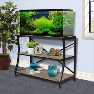 Aquatic Fundamentals Kyndall Laine Home 40/55 Gallon 3-Tier Swerved Front Leg Aquarium Stand