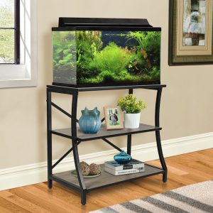 Aquatic Fundamentals Kyndall Laine Home 29/37 Gallon 3-Tier Swerved Front Leg Aquarium Stand