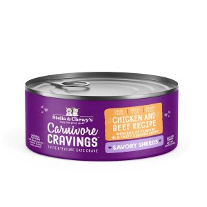 Stella & Chewy's Carnivore Cravings Savory Shreds Cage-Free Chicken & Grass-Fed Beef Recipe Wet Cat Food