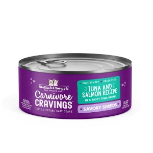 Stella & Chewy's Carnivore Cravings Savory Shreds Wild-Caught Tuna & Salmon Recipe Wet Cat Food