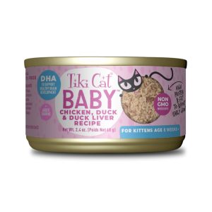 Tiki Cat Baby Chicken, Duck, & Duck Liver Kitten Wet Food