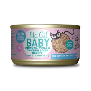 Tiki Cat Baby Chicken, Tuna, & Chicken Liver Wet Recipe for Cats