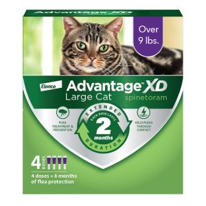 Advantage XD 4-Topical Doses, 2-Months of Protection Per Dose Flea Prevention & Treatment For Large Cats over 9 lbs.
