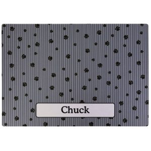 Drymate Grey Stripe Black Paw Personalized Cat Litter Mat
