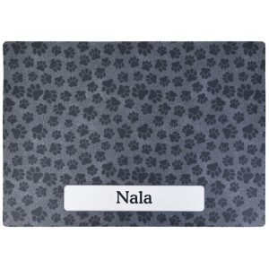 Drymate Paw Dots Black Personalized Cat Litter Mat