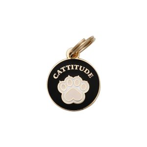 Two Tails Pet Company Cattitude Pet ID Tag