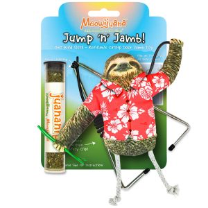 Meowijuana Jump 'n' Jamb Get Wild Sloth Cat Toy