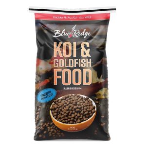 Blue Ridge Fish Hatchery Koi & Goldfish Food Mini Floating Pellet Balanced Diet Growth Formula