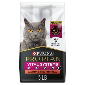 Purina Pro Plan Vital Systems Salmon and Rice Formula Dry 4-in-1 Formula Senior Cat Food