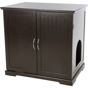 TRIXIE Brown XL Wooden Litter Box Enclosure with Storage Drawer