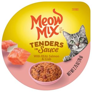 Meow Mix Tender Favorites With Real Salmon & Crab in Sauce Wet Cat Food