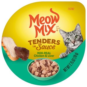 Meow Mix Tender Favorites With Real Chicken & Liver in Sauce Cat Food