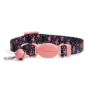 YOULY Pink Lightning Bolt Cat Collar