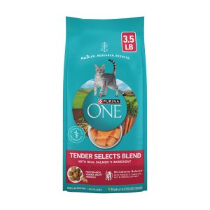 Purina ONE Natural Tender Selects Blend With Real Salmon Dry Cat Food
