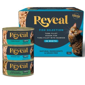 Reveal Limited Ingredient Natural Grain Free, Fish Flavors in Broth Wet Cat Food Variety Pack