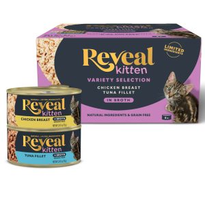 Reveal Limited Ingredient Natural Grain Free, Chicken and Tuna in Broth Wet Food for Kitten variety Pack