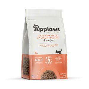 Applaws Limited Ingredients, Grain Free Chicken with Salmon Recipe Complete Dry Adult Food for Cats