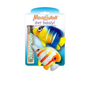 Meowijuana Get Bubbly Refillable Tropical Fish Cat Toy