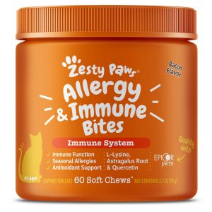 Zesty Paws Bacon Allergy & Immune Bites for Cats