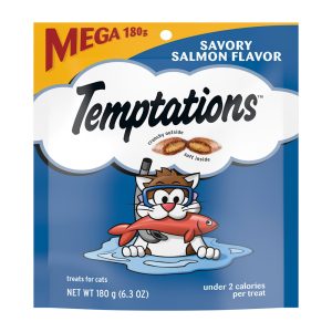 Temptations Classics Savory Salmon Flavor, Crunchy and Soft Cat Treats