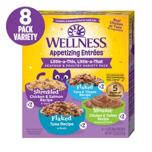 Wellness Appetizing Entrees Little-a-This, Little-a-That, Seafood & Poultry Wet Cat Food Variety Pack