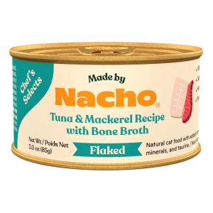 Made by Nacho Chef's Selects High Protein, Grain-Free Flaked Tuna & Mackerel All Life Stages Wet Cat Food