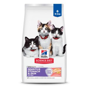Hill's Science Diet Kitten Sensitive Stomach & Skin Salmon & Brown Rice Recipe Dry Cat Food