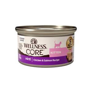 Wellness CORE Natural Grain Free Chicken & Salmon Pate Recipe Kitten Canned Wet Food