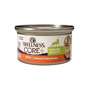 Wellness CORE+ Immune Health Natural Grain Free Chicken & Turkey Pate Canned Wet Cat Food