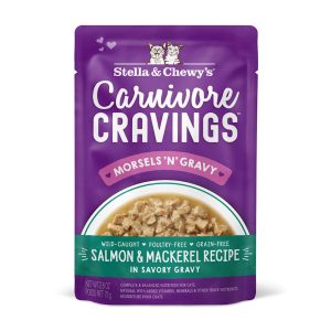 Stella & Chewy's Carnivore Cravings Morsels'N'Gravy Salmon & Mackerel Recipe Cat Food