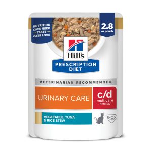 Hill's Prescription Diet c/d Multicare Stress Feline Vegetables, Tuna & Rice Stew Wet Cat Food