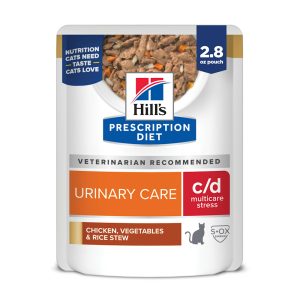 Hill's Prescription Diet c/d Multicare Stress Feline Chicken, Vegetables and Rice Stew Wet Cat Food