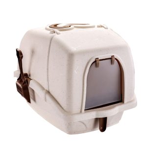 HANAMYA Large Cat Litter Box with Scoop and Front Entry