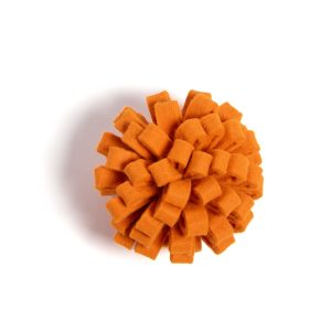 Jupiter Bright Orange Pom Ball Cat Toy
