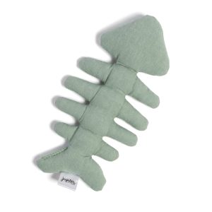 Jupiter Green Fish Bone Plush Cat Toy