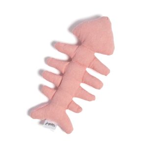 Jupiter Pink Fish Bone Plush Cat Toy