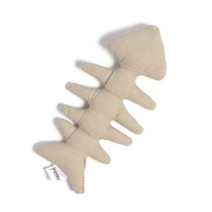 Jupiter White Fish Bone Plush Cat Toy