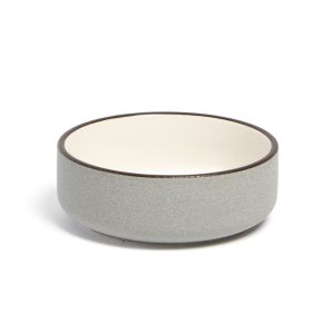 Jupiter Grey Stoneware Cat Bowl