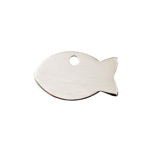 Red Dingo Flat Stainless Steel Fish Personalized Engraved Pet ID Tag