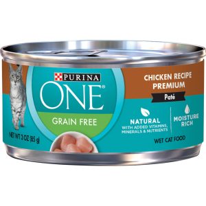 Purina ONE Natural High Protein Grain Free Chicken Recipe Pate Wet Cat Food