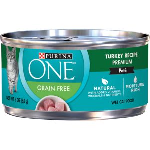 Purina ONE Natural High Protein Grain Free Turkey Recipe Pate Wet Cat Food