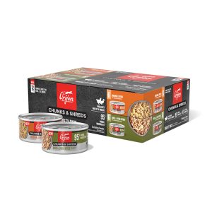 ORIJEN Chunks & Shreds Original Recipe + Duck & Liver Recipe Wet Cat Food Variety Pack