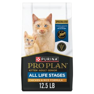 Purina Pro Plan All Life Stages Chicken and Rice Dry Kibble High Protein Cat Food
