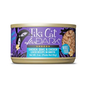 Tiki Cat After Dark Quail & Chicken Liver Shreds Wet Cat Food