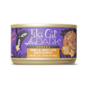 Tiki Cat After Dark Turkey & Turkey Liver Shreds Wet Cat Food