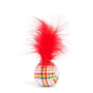 Merry Makings Pink Holiday Cat Toy Ball